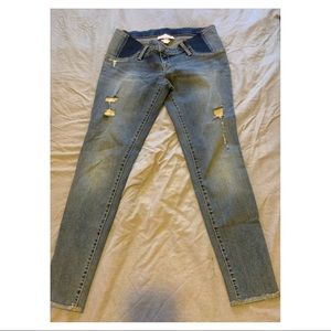 Isabel Distressed Maternity Skinny Jeans